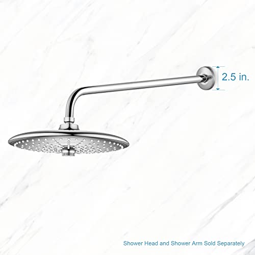 OFFO Shower Arm with Flange, 24 in Wall Mount Replacement Angle Shower Head Arm Wall-Mounted For Fixed Shower Head & Handheld Showerhead, Chrome - color: Chrome, style: 24 in