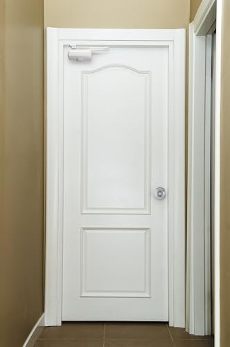 Light Duty Residential Hold Open Door Closer, ADA, Matte Black (White) - color: White