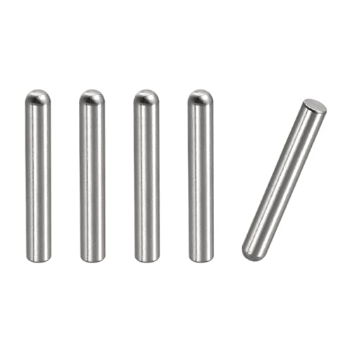 uxcell 5x35mm Dowel Pins, 5pcs 304 Stainless Steel Round Head Flat Chamfered End Dowel Pin Bunk Bed Pins Shelf Pegs Support Shelves Fasten Elements - size: 5x35mm