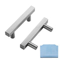 Ravinte Square Cabinet Handles, 15 Pack, 2.5" Hole Centers, Brushed Nickel - color: Brushed Nickel, size: 2.5 inch hole center