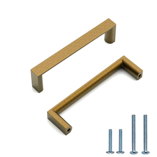 10 Pack 3.75 Inch Brushed Antique Brass Cabinet Pulls, Kitchen Hardware - color: Brushed Antique Brass, size: 3.75"/96MM Hole Center, style: 10 Pack