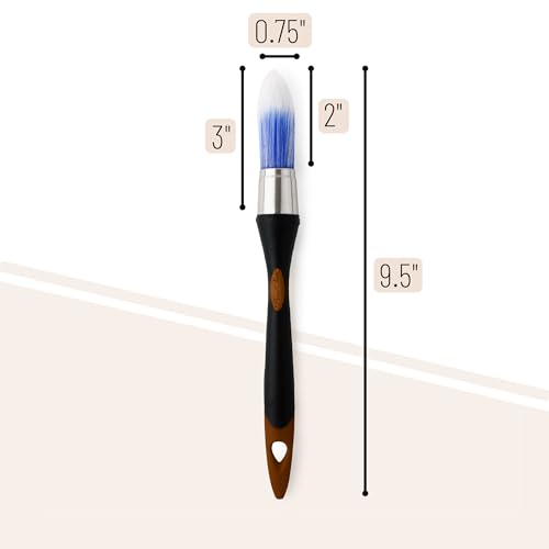 Bates- Trim Brush, 0.75 Inch, Edge Painting Tool, Trim Paint Brushes, Trimmer Edger, Trim Brush - color: Black-brown, size: 0.75 inch, 1 Pack