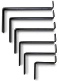 Shelf Brackets | Steel Handcrafted, 2 Inches Wide, 2 Inch Lip (Set of 2, Amish Made in Lancaster County, PA, Brackets Only, Shelf Not Included) | by Urban Legacy (7 " deep)