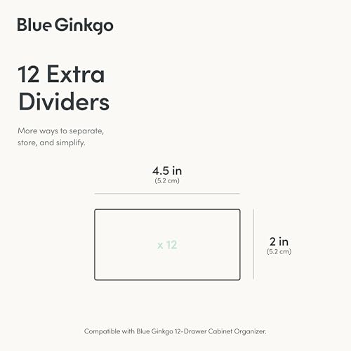 Blue Ginkgo 12-Drawer Cabinet Dividers, 12-Pack - color: Clear, size: 12 Drawer