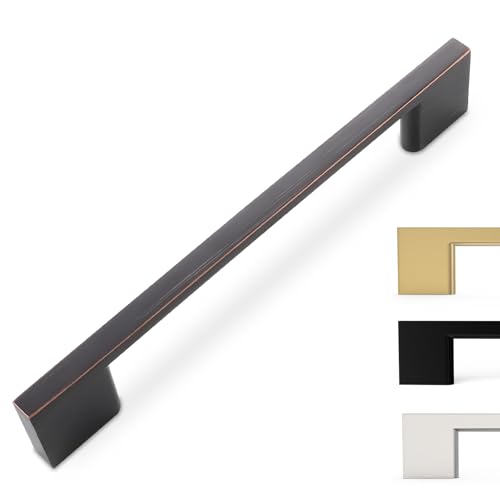 10 Pack 5 Inch(128mm) Cabinet Pulls Oil Rubbed Bronze Kitchen Cabinet Handles Zinc Alloy Drawer Pulls Solid Cabinet Hardware - color: Oil Rubbed Bronze, size: 5'' Hole Center(128mm)