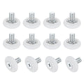 uxcell 12Pcs 19mm Drawer Rollers, M6 x 0.33" Thread Plastic Positioning Pulleys Curved Surface Small Drawer Pulley Bearing Replacement Wheel for Furniture Parts Cabinet Cupboard Slides - size: 19mm M6 x 0.33"