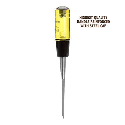 Buck Brothers 120101BC 1/4" Wood Chisel Made in USA, For Paring and Finishing Cuts in Carpentry and Woodworking, Tempered Tool Steel Blade, Mallet-Safe Handle - size: 1/4"