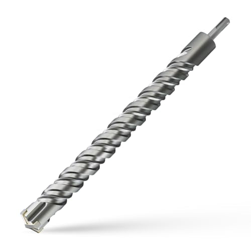 CSOOM SDS Plus Rotary Hammer Drill Bit 1-1/4"x18.11", Professional Concrete Drill Bit for Concrete, Brick, Stone and Cement Walls - size: 1-1/4"x18.11"