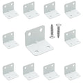 1"x1" White Right Angle Bracket L Brackets, 24 Pcs