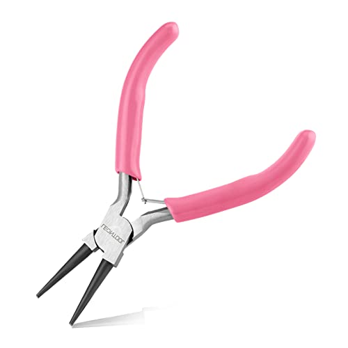 5-Inch Round Nose Pliers for Jewelry Making Wire Bending Tools Wire Looping Plier Small Needle Nose Pliers Smooth Jaws Mini Jewelry Making Supplies for Creating Bracelets Earrings Necklaces - style: Round Nose Pliers