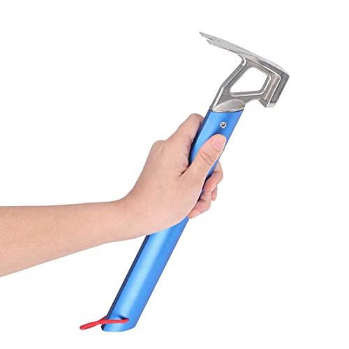 Heavy Duty Camping Claw Hammer, Stainless Steel Ox Horn Head Tent Stake Hammer Multifunction Building Camping Hammer for Hiking Backpacking Gardening (blue) - color: Blue