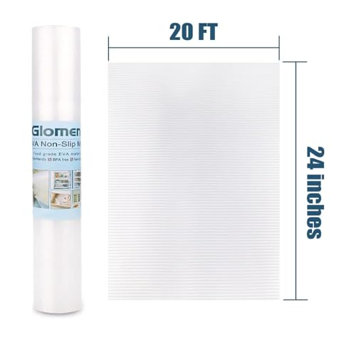 Shelf Liner, Non-Slip Cabinet Liner, Washable Oil-Proof for Kitchen Cabinet, Shelves, Refrigerator, Storage, Desks, 24 Inches x 20 FT, Non Adhesive Drawers Liner (24 Inches x 20 FT, Thickened)… - size: 24"W x 240"L