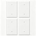 ZEFTV Over-Size Blank Wall Plates 1-Gang 5.5" x 3.5" blank Switch Outlet Electrical Cover Plate Unbreakable Thermoplastic Faceplate for Light Receptacle Outlet Switch, White (4 Pack) - color: Over-Size,Single Blank, size: 4 Pack