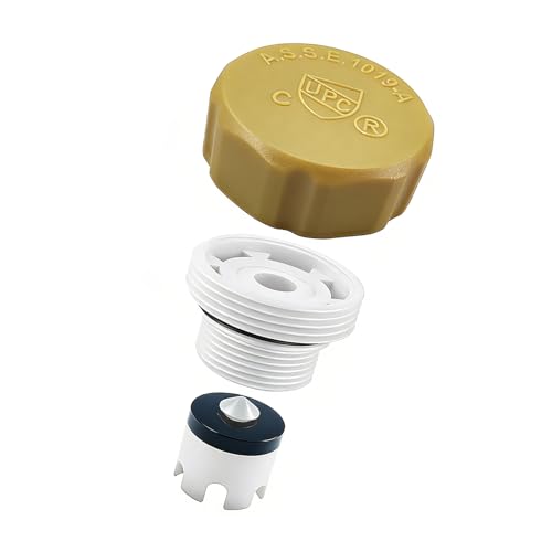 Anti-Siphon Industrial-control-valves Repair Kit， ASSE 1019-A Vacuum Breaker Check Valve Replacement Kits with Decorative Cover, Plastic Body,Plunger and O-Ring,1 Pack - color: yellow plastic