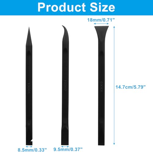 12 Pcs Carbon Fiber Multi-Purpose Scraper, Black