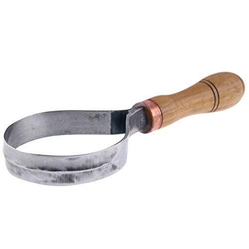 Wood Carving Scorp Knife | Round Carving Tool for Spoons, Bowls, and Cups | Spoon Bowl Carving Tools | Beginners | Oak Wood Handle with Carbon Steel Blade (3'in full scorp) - size: 3.5"