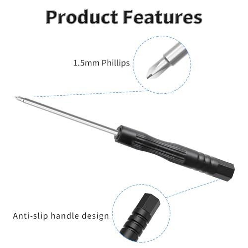 24 Pcs 1.5mm Phillips Precision Driver, 2mm Magnetic Tip, 84mm - size: 1.5 Phillips