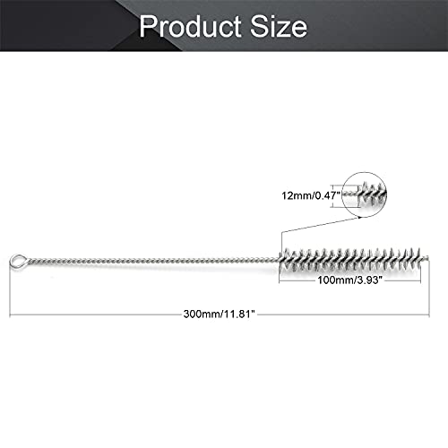 Utoolmart Steel Wire Cleaning Brush, Spiral Power Tube Cleaning Tool, Bottle Brush, 0.6-inch Diameter 12-inch Length, 10pcs - color: 10pcs, size: 1.5cm
