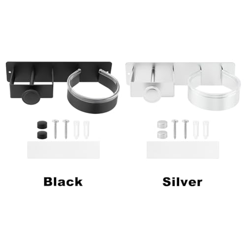 CALIDAKA Hair Dryer Holder Wall Mounted, Hair Dryer and Straightener Holder, Hair Tool Organizer for Bathroom, Suitable for Most of Hair Dryers(COLOR:black)