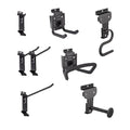 HandiSolutions Slatwall Hooks, Black, 8 Pack Heavy Duty Garage Slatwall Hooks Accessories for Organizing Storage and Display for HandiWALL and Slatwalls