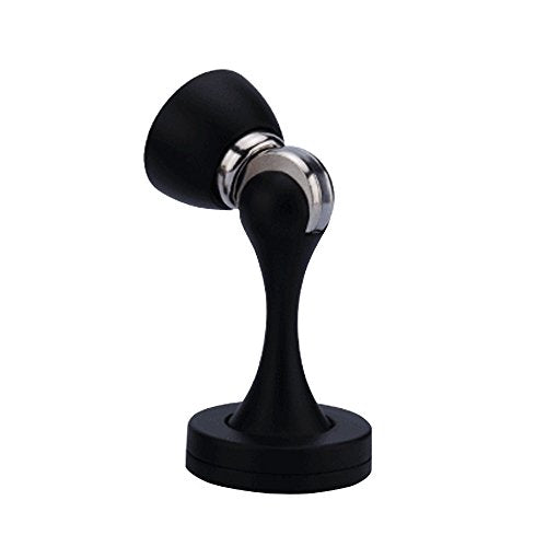 Solid Mental Magnetic Door Stop, Wall Mounted, Black - color: Black