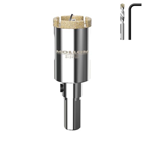 MOLLOM 29/32" (23mm) Diamond Hole Saw with 2 Pilot Drill Bit - size: 23mm | 29/32", style: Single Pack