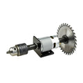CHANCS 775 Saw Motor DC 24V 12000RPM Gear Motor Dual Output Shaft Drill Chuck Mini Electric Circular Saw DIY - color: 775 6000/12000rpm Double Shaft Set