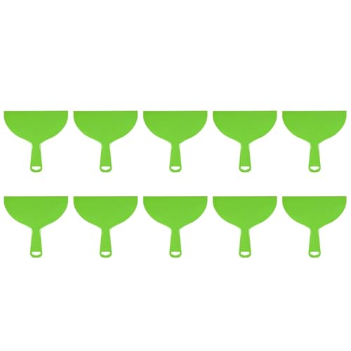 HARFINGTON 10pcs Putty Scraper 8" Width 4mm Thin Flexible Plastic Putty Knives for Taping Drywall Spreading Painting Wall Scratching - color: Green, size: 8"