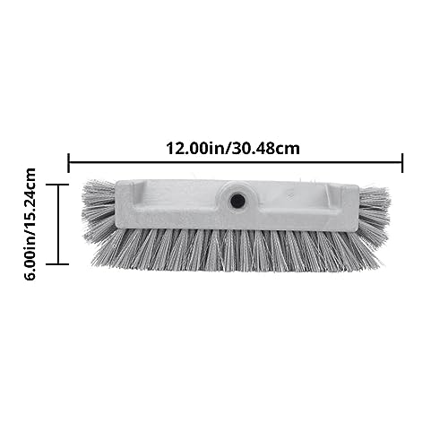 SPARTA 40422EC26 Floor Scrub Brush Head, Multi-Level, Dual Surface Plastic Block with Side Bristles, Crimped Polyester, Threaded Handle Hole, Ideal for Wide and Tight Spaces, BPA Free, 12 Inches, Pink - color: Pink
