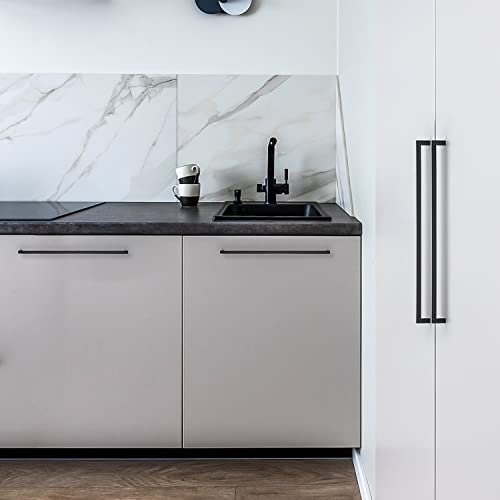 Ravinte Matte Black Cabinet Handles Square Pulls 18 Inch 3 Pack - size: 18-1/2 Inch (18 Inch Hole Center)