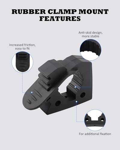 Quick-Release Clamp Mount Rubber Clamp Grip for 1/7'' to 1-3/7'' Diameter Tools and Equipment Used on Off-road vehicle, UTV, ATV, Van, Trucks, Boat & Train- 20 Pack - size: 20 Pack