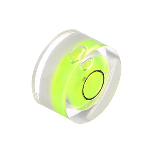 HARFINGTON 3pcs Round Bubble Level 13x7mm Mini Circular Bullseye Spirit Levels for Leveling Camera Tripod Telescope Workshop Turntable Pictures Frame, Lime - color: Lime (Black Circle), size: 13x7mm