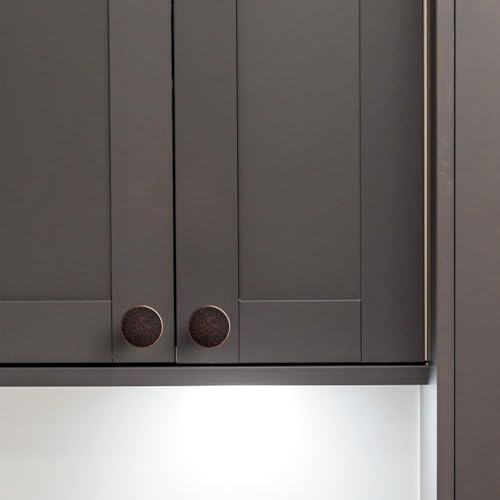 Goo-Ki 6 Pack Cabinet Knobs Antique Oil Rubbed Bronze Drawer Knobs Zinc Alloy Kitchen Hardware - Single Hole/Screw Bar Cabinet Pulls Drawer Handles - color: Antique Oil Rubbed Bronze, size: 1.2 Inches
