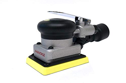 AirVANTAGE Industrial-Grade Orbital Pneumatic 3" x 4" Jitterbug Air Sheet Sander With 1" Diameter Central-Vacuum, 1/4 in. NPT Air Inlet (CV: Hook & Loop) - style: CV: Hook & Loop