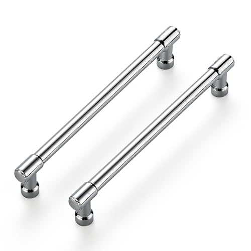 Ravinte Polished Chrome Kitchen Pulls Cabinet Handles 6-1/4 Inch 5 Pack - color: Polished Chrome, size: 6-1/4 Inches Hole Center