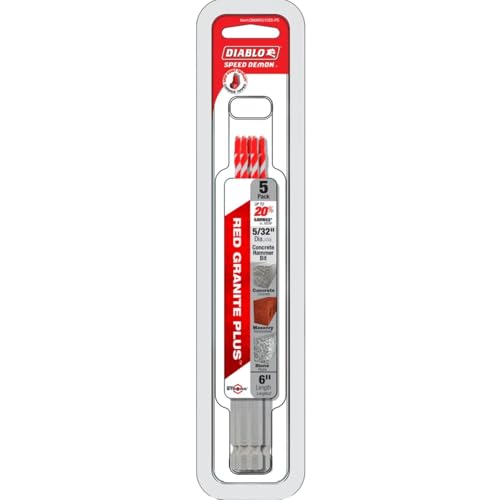 Diablo Fast Concrete Drill Bits - 5/32" x 6" x 3", 5-Pack - size: 5/32" x 6"