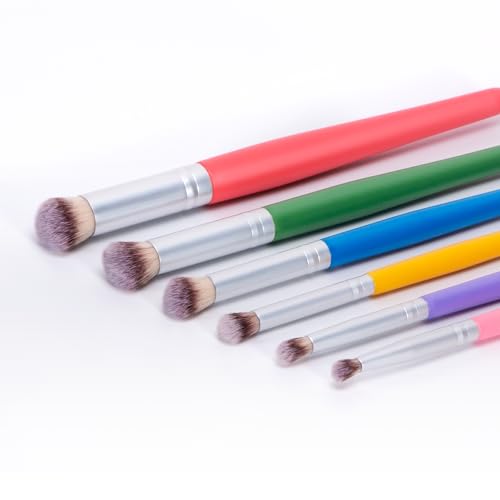 Yoseng Drybrush Set 6 Sizes, Fine Detail Art Paint Brushes - style: 6P Color