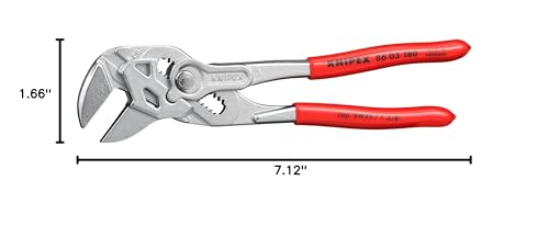 KNIPEX - Pliers Wrench, Chrome (86 03 180) - size: 7.25-Inch, style: Wrench, Chrome