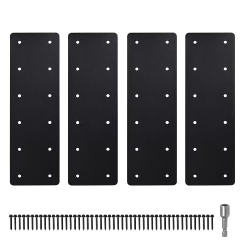 Straight Steel Plate 4PCS,15.7"x5" Mending Plate for Repair Framing - style: I Shape(15.7X5)