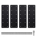 Straight Steel Plate 4PCS,15.7"x5" Mending Plate for Repair Framing - style: I Shape(15.7X5)