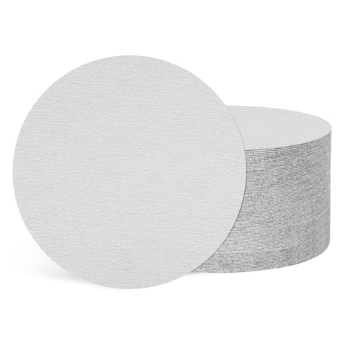 50Pcs Sanding Discs 11In 100Grit Hook and Loop Sandpapers White - color: White, size: 11 Inch(100 Grit)