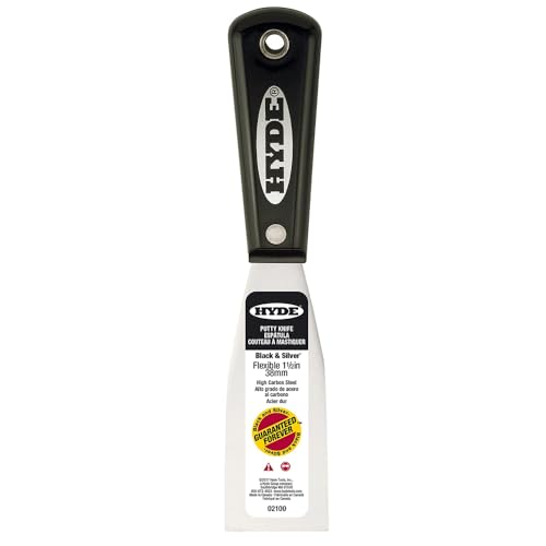 Hyde Black & Silver Carbon Steel Putty Knife 02100, 1 Count