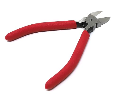 iexcell 5" Flush Cutter Side Cutter Wire Cutter Pliers Nippers Repair Tool, Black, Chrome-Vanadium Steel - size: 5.0 Inches