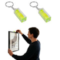 2PCS Small Bubble Level 15x15x40mm(0.59x0.59x1.57in) Key Ring Small Leveler Tool - size: 2pcs 40*15 (Non-Magnetic)