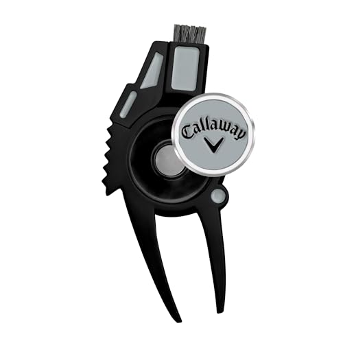 Callaway 4-in-1 Golf Divot Repair Tool - color: Black/Silver