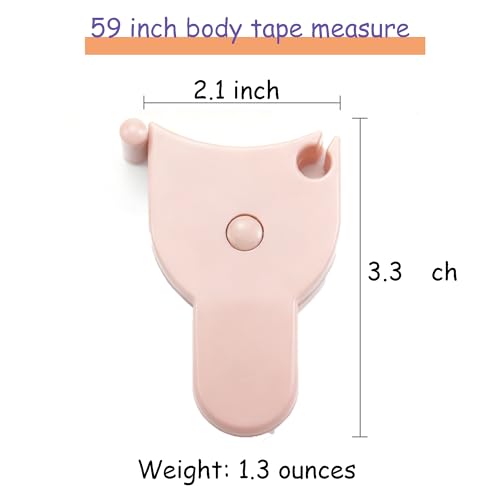 Measuring Tape for Body Measurements, Pink, 60 Inch - color: pink