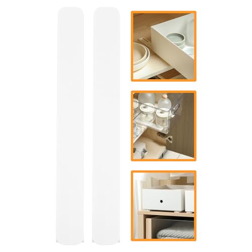 Drawer Slides Replacement Self Adhesive Drawer Slide Guides Side Mount Drill Free Plastic Sliding Rail for Storage Baskets Kitchen Cabinets Dressers 2 Pack