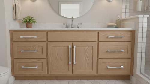 Alzassbg Polished Chrome Cabinet Pulls and Handles 10 Pack, AL3061CP - color: Polished Chrome, size: 3-3/4" Hole Center