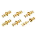 uxcell 6Pcs Table Leaf Dowel Pin, 8x12x28mm Brass Table Top Leaf Alignment Pins Desk Bolt Sleeve Connectors for Furniture Cabinet Wooden Box, Gold Tone - size: 8x12x28mm