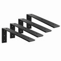 WINKER Countertop Support Bracket 4 Pack Heavy Duty 3/8" Thick Hidden L Shelf Bracket 12" x 6" x 2.5" Metal Corbels for Quartz/Granite/Wood/Concrete/Laminate Countertops, Black - size: 12″x6″x2.5″-3/8" thick, style: Black-4Pack